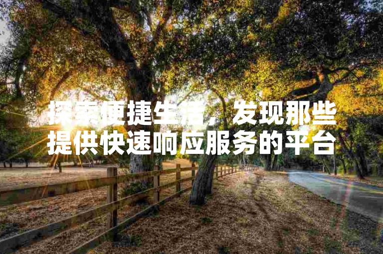 探索便捷生活，发现那些提供快速响应服务的平台，无论是社交媒体推广还是日常优惠获取，都能让你的在线体验更加丰富多彩。