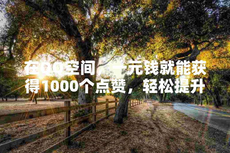 在QQ空间，一元钱就能获得1000个点赞，轻松提升人气。