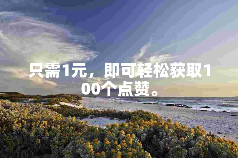 只需1元，即可轻松获取100个点赞。