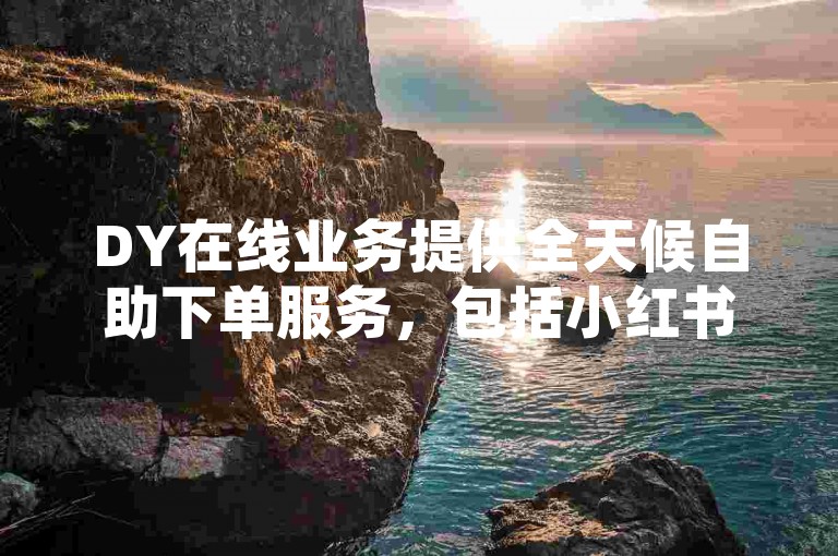 DY在线业务提供全天候自助下单服务，包括小红书24小时自助点赞等免费业务，价格实惠。