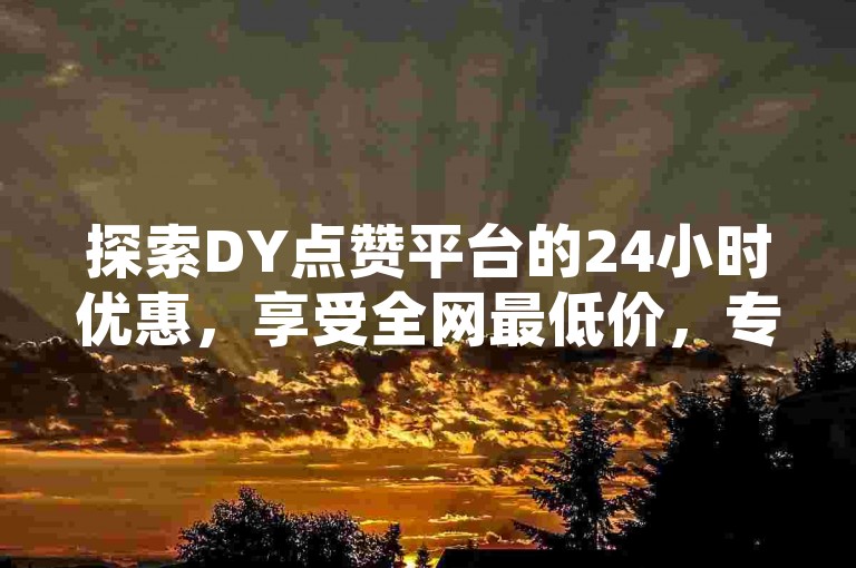 探索DY点赞平台的24小时优惠，享受全网最低价，专业提升视频热度，助力优质内容登顶榜首。