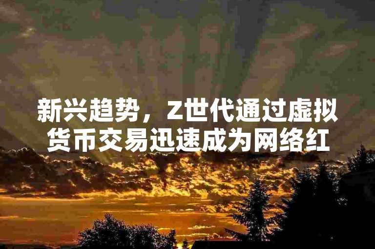 新兴趋势，Z世代通过虚拟货币交易迅速成为网络红人。