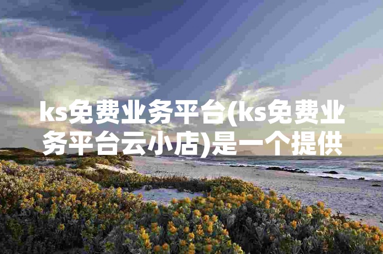 ks免费业务平台(ks免费业务平台云小店)是一个提供各种免费服务的平台。