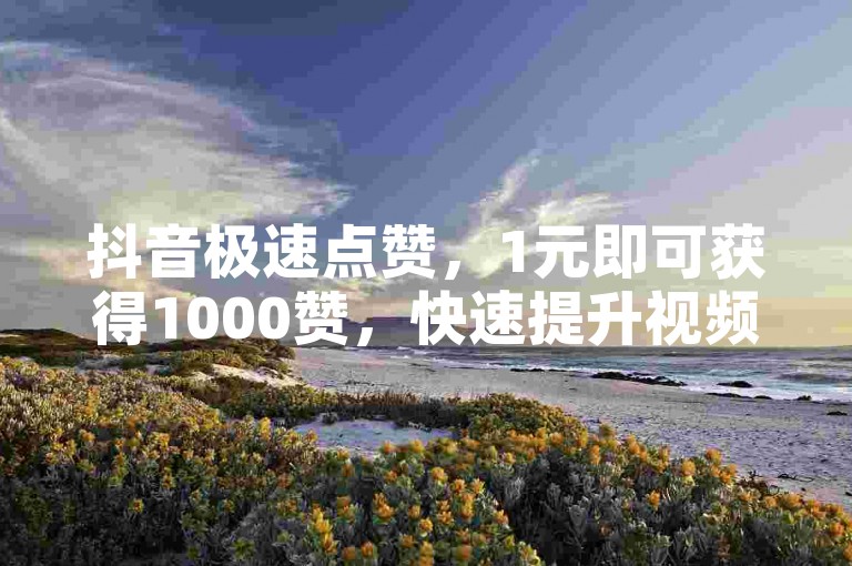 抖音极速点赞，1元即可获得1000赞，快速提升视频热度。