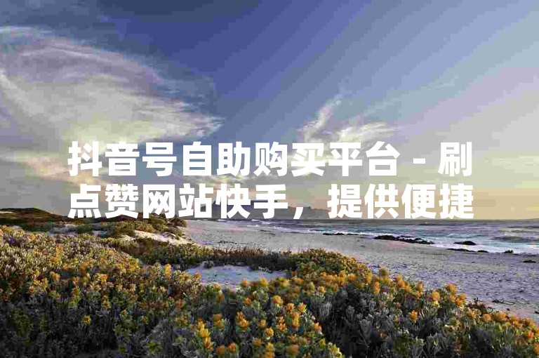 抖音号自助购买平台 - 刷点赞网站快手，提供便捷的服务。