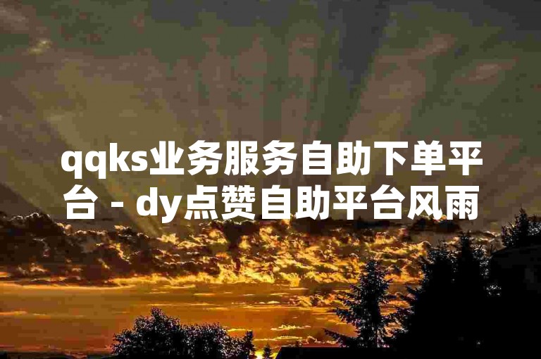 qqks业务服务自助下单平台 - dy点赞自助平台风雨科技，提供便捷的在线服务体验。