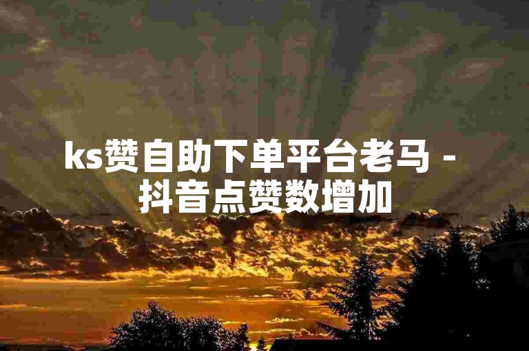 ks赞自助下单平台老马 - 抖音点赞数增加50个。
