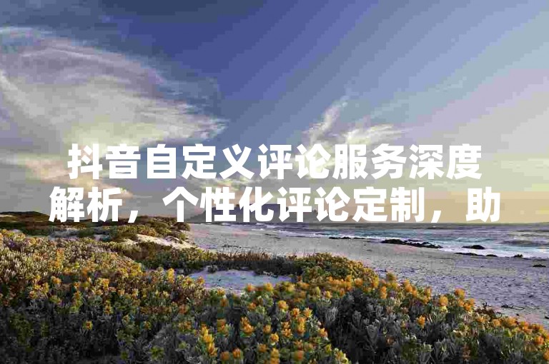 抖音自定义评论服务深度解析，个性化评论定制，助力你的视频赢得更多点赞与互动！2024必备技巧。