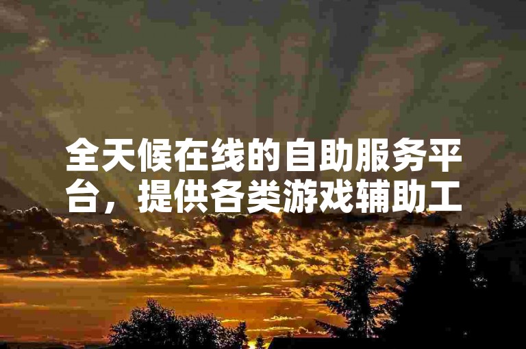 全天候在线的自助服务平台，提供各类游戏辅助工具及服务，确保玩家享受无缝游戏体验。