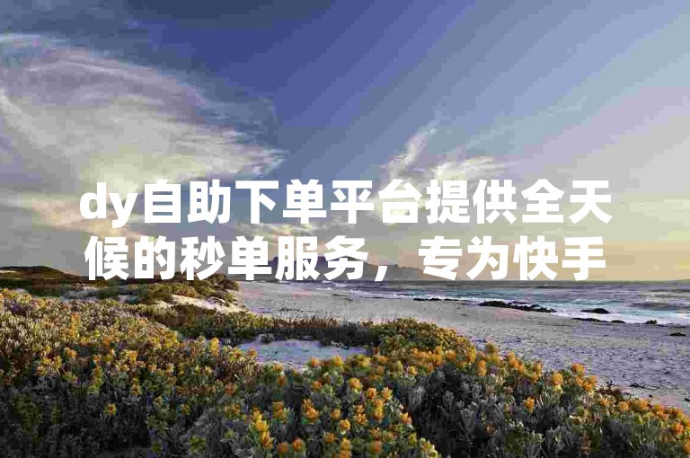 dy自助下单平台提供全天候的秒单服务，专为快手平台设计，完全免费。