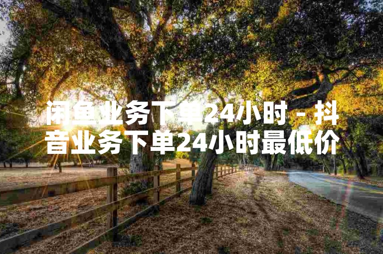 闲鱼业务下单24小时 - 抖音业务下单24小时最低价 - ks业务自助下单货源最低价