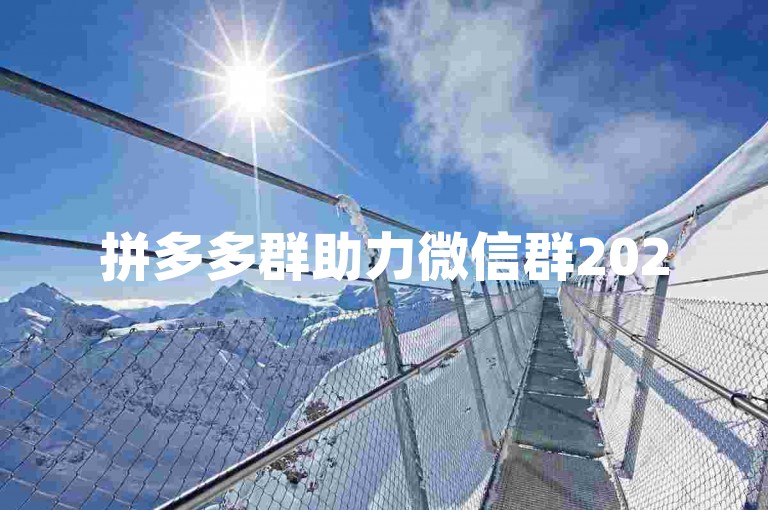 拼多多群助力微信群2025，是一个充满热情和互助精神的社群。