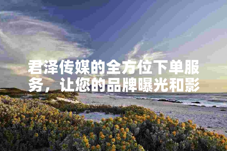 君泽传媒的全方位下单服务，让您的品牌曝光和影响力轻松提升。