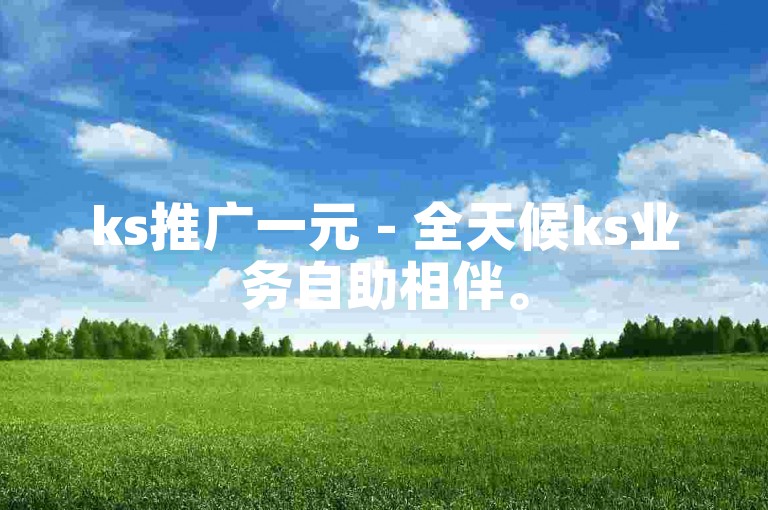 ks推广一元 - 全天候ks业务自助相伴。