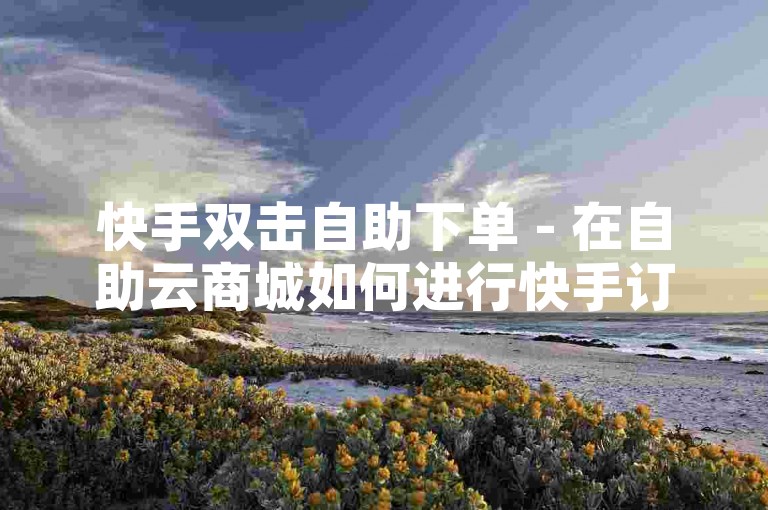 快手双击自助下单 - 在自助云商城如何进行快手订单操作？