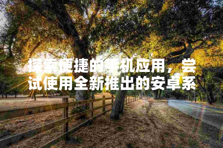 探索便捷的手机应用，尝试使用全新推出的安卓系统兼容的自助下单服务软件。