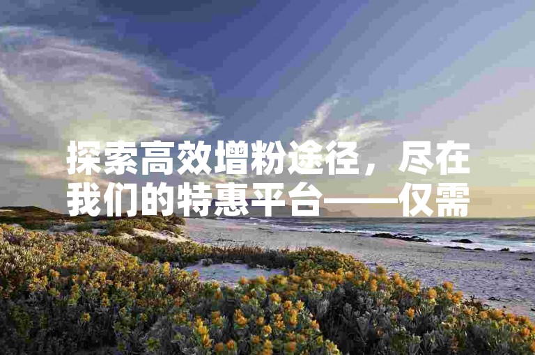 探索高效增粉途径，尽在我们的特惠平台——仅需0.1元即可获得一万点赞，快手一元换取1000赞，快速提升你的社交影响力。