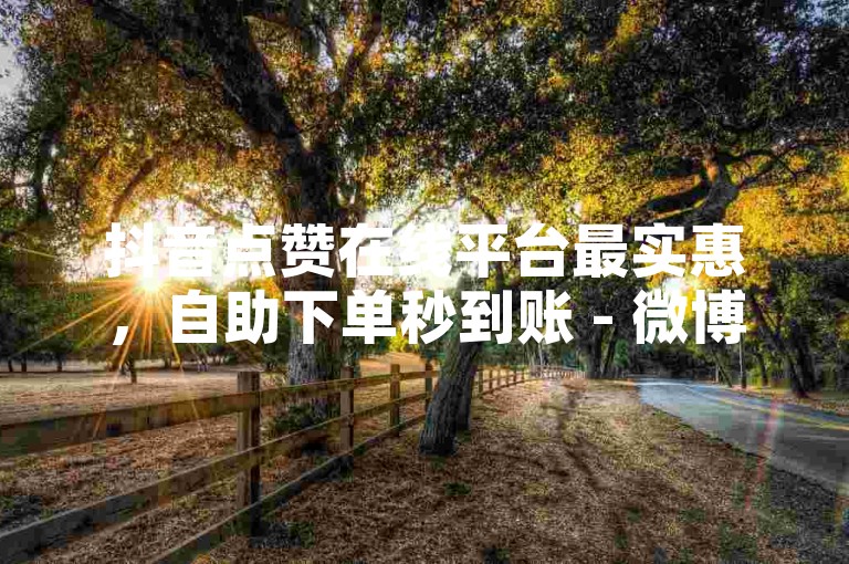 抖音点赞在线平台最实惠，自助下单秒到账 - 微博阅读量提升网站微信支付 - 涨粉工具免费试用。