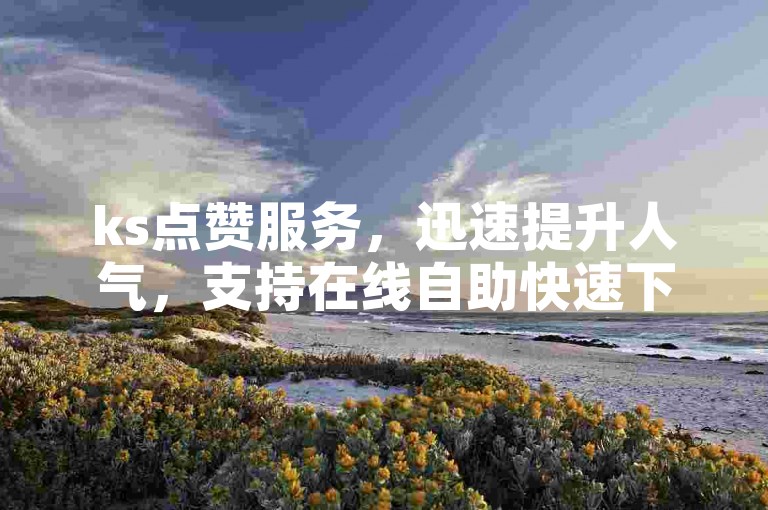 ks点赞服务，迅速提升人气，支持在线自助快速下单。