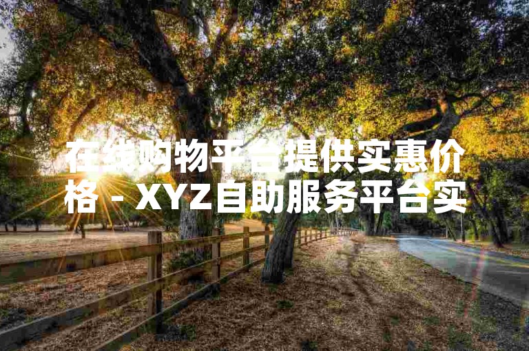 在线购物平台提供实惠价格 - XYZ自助服务平台实现真实用户下单