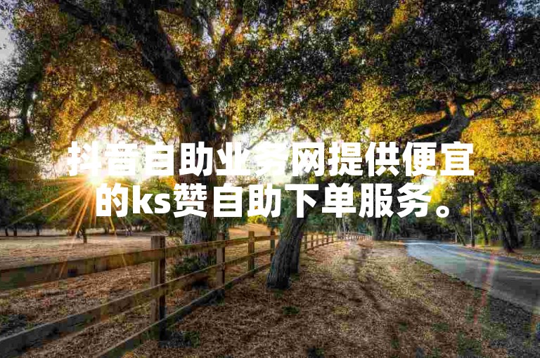 抖音自助业务网提供便宜的ks赞自助下单服务。