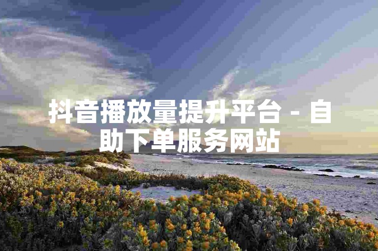 抖音播放量提升平台 - 自助下单服务网站