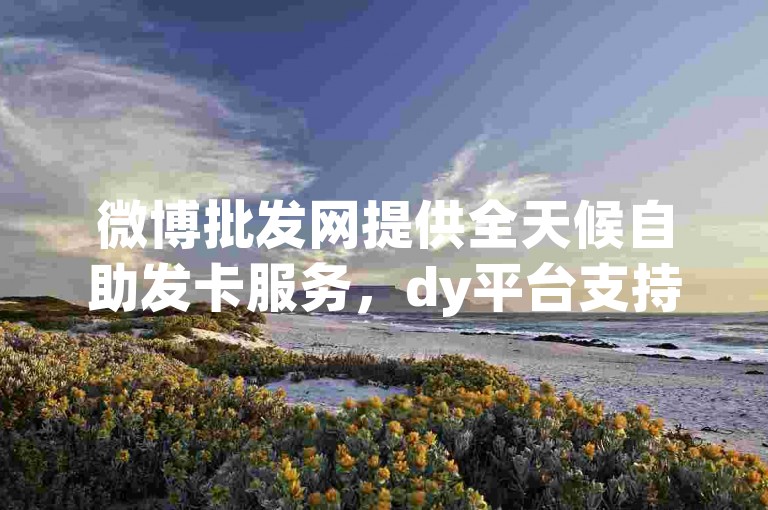 微博批发网提供全天候自助发卡服务，dy平台支持低价快速下单。
