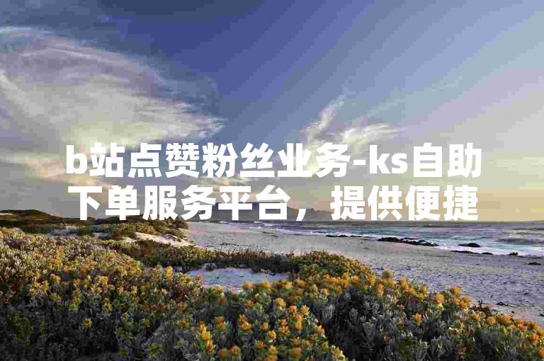 b站点赞粉丝业务-ks自助下单服务平台，提供便捷的社交媒体推广解决方案。