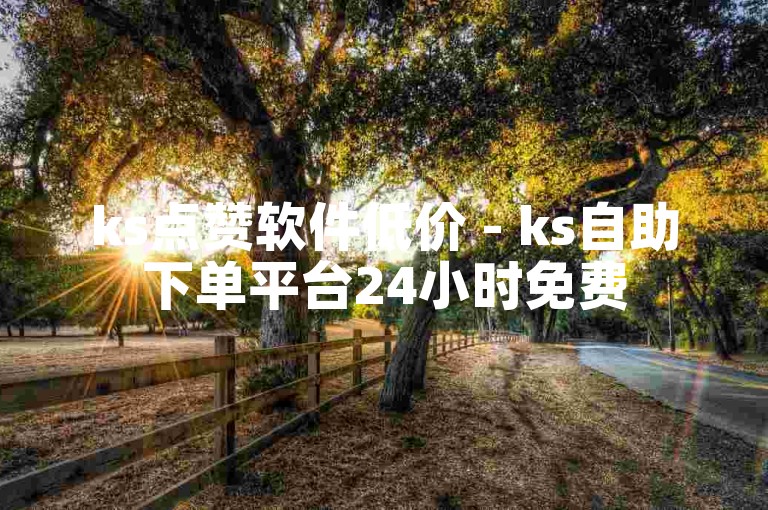 ks点赞软件低价 - ks自助下单平台24小时免费
