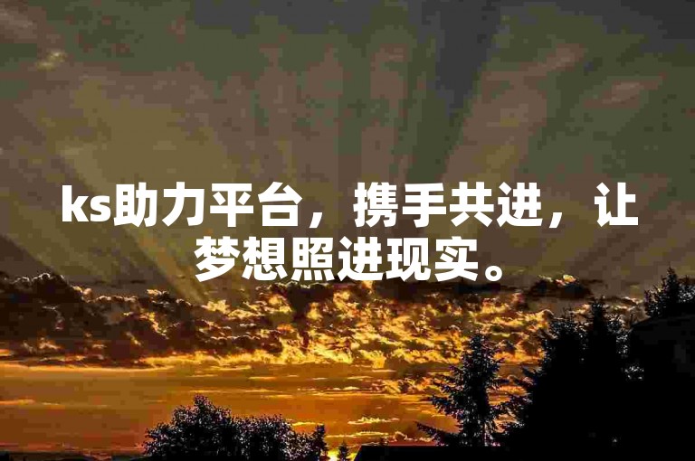 ks助力平台，携手共进，让梦想照进现实。