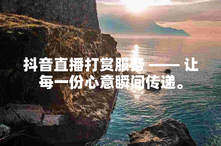 抖音直播打赏服务 —— 让每一份心意瞬间传递。