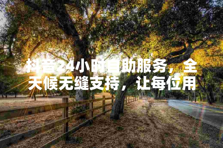 抖音24小时自助服务，全天候无缝支持，让每位用户轻松掌握平台操作，新手上路不再迷茫！