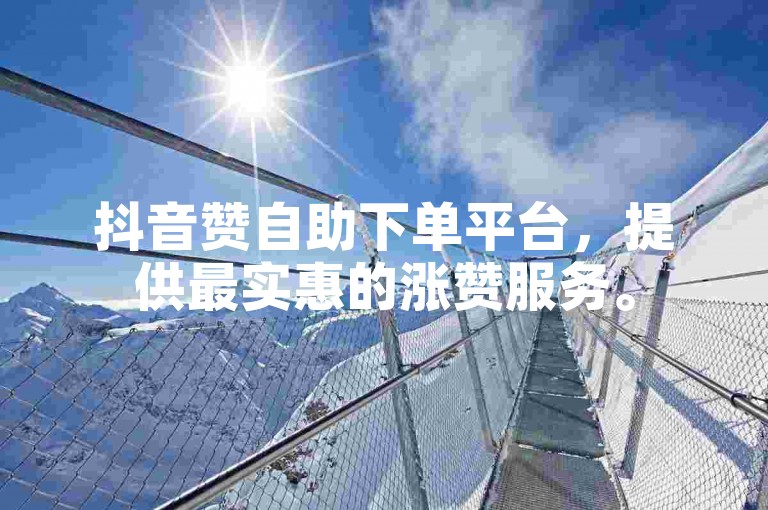 抖音赞自助下单平台，提供最实惠的涨赞服务。