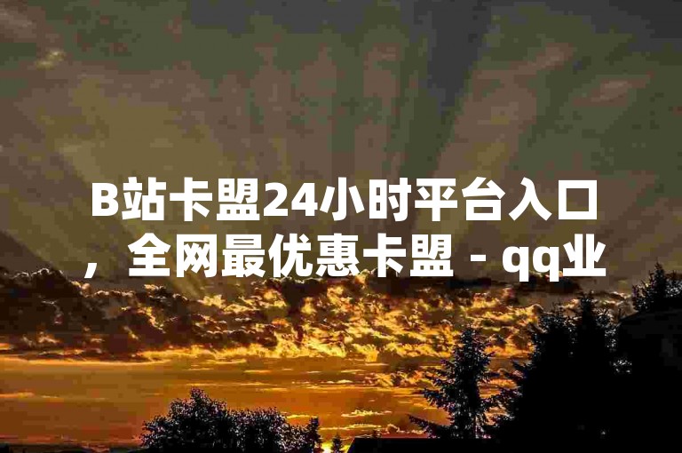 B站卡盟24小时平台入口，全网最优惠卡盟 - qq业务卡盟网站 - ks全天自助下单微信支付震撼来袭！