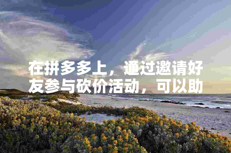 在拼多多上，通过邀请好友参与砍价活动，可以助力增加提现的金额。