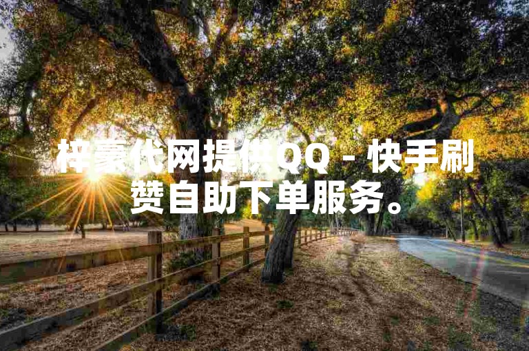 梓豪代网提供QQ - 快手刷赞自助下单服务。