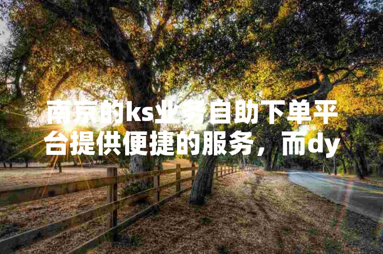 南京的ks业务自助下单平台提供便捷的服务，而dy刷业务自助下单平台则以价格实惠著称。