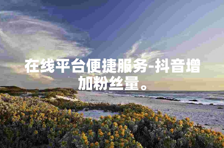 在线平台便捷服务-抖音增加粉丝量。
