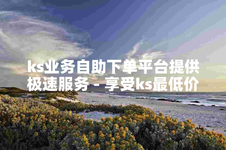 ks业务自助下单平台提供极速服务 - 享受ks最低价自助下单体验。