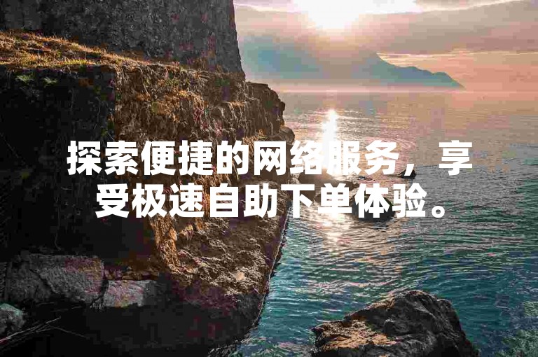 探索便捷的网络服务，享受极速自助下单体验。