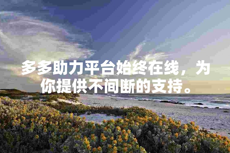 多多助力平台始终在线，为你提供不间断的支持。