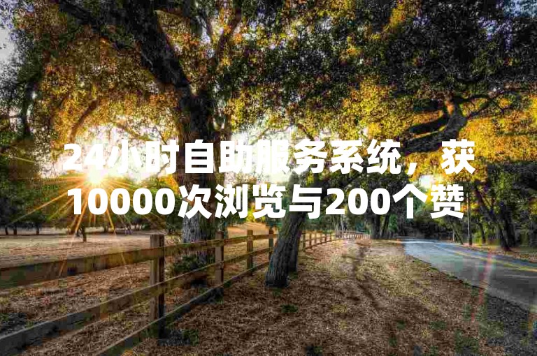 24小时自助服务系统，获10000次浏览与200个赞 - 探索ks情侣的深情指数 - 经济实惠的qq动态点赞让热情再度升温！