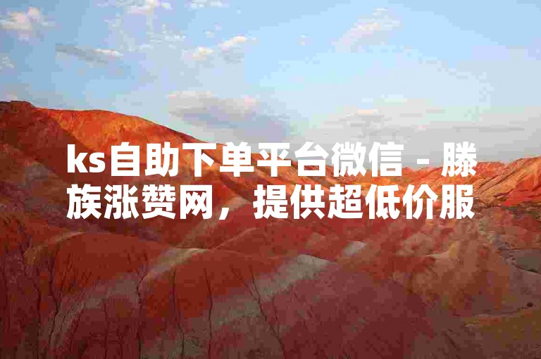 ks自助下单平台微信 - 滕族涨赞网，提供超低价服务。