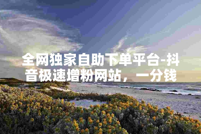 全网独家自助下单平台-抖音极速增粉网站，一分钱即可获得10000次点赞。