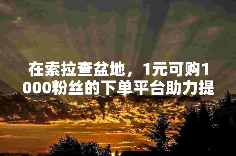 在索拉查盆地，1元可购1000粉丝的下单平台助力提升神谕者和狂心氏族声望。