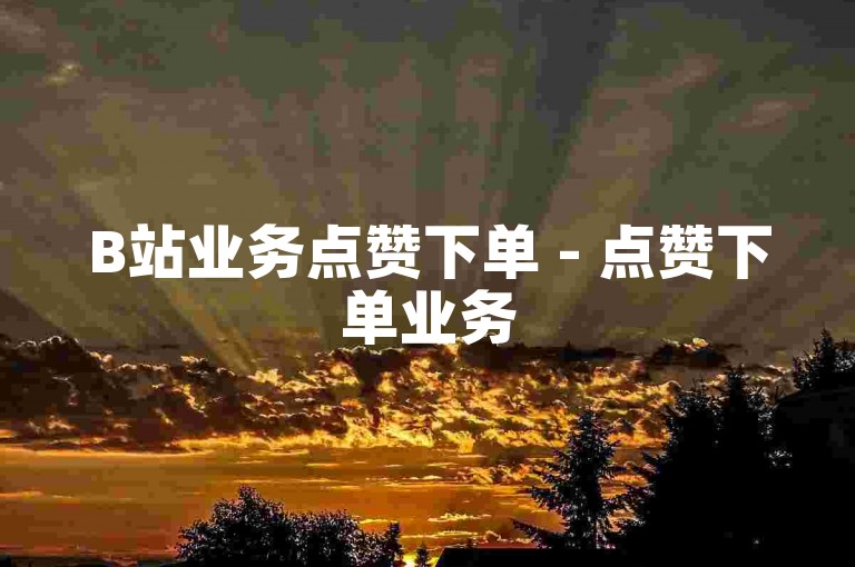 B站业务点赞下单 - 点赞下单业务