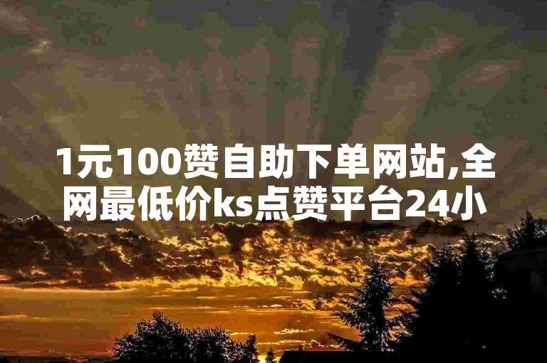 1元100赞自助下单网站,全网最低价ks点赞平台24小时服务