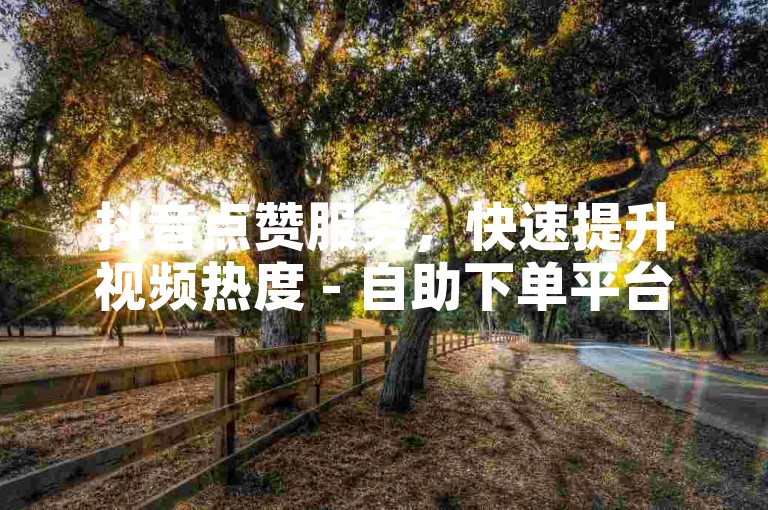 抖音点赞服务，快速提升视频热度 - 自助下单平台助力您的账号飞速增长。