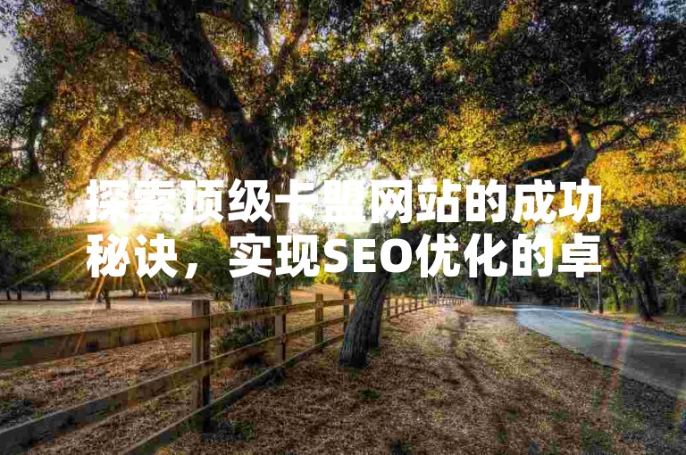 探索顶级卡盟网站的成功秘诀，实现SEO优化的卓越策略。