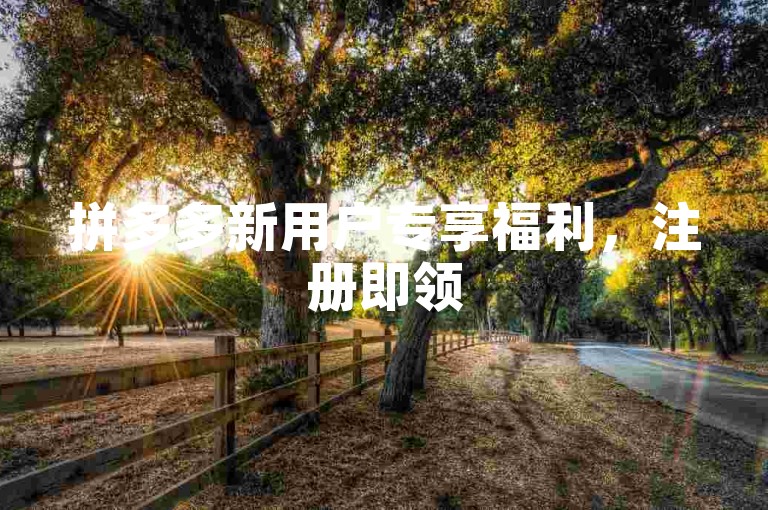 拼多多新用户专享福利，注册即领50元优惠。